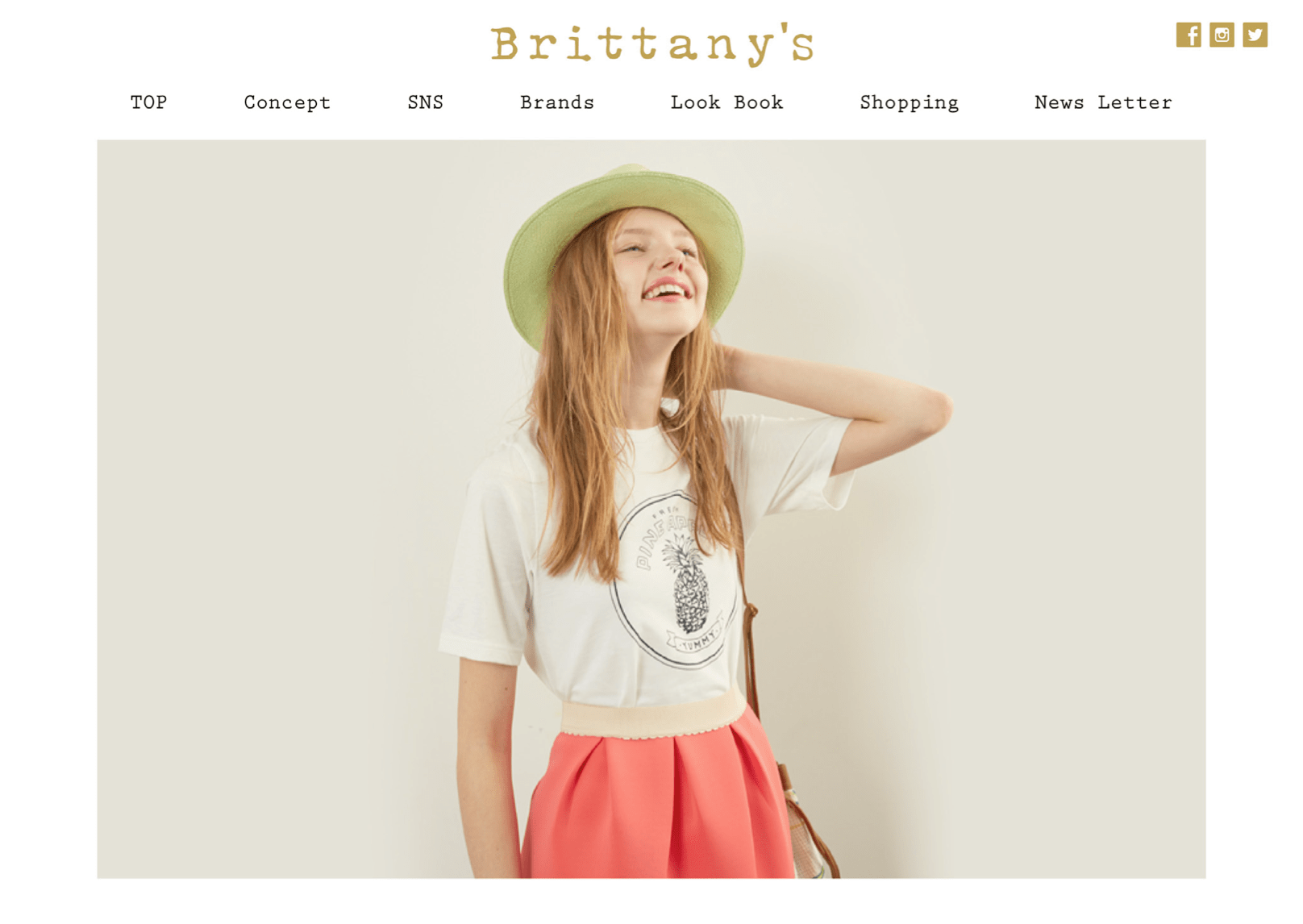 アパレルブランド Brittany’sのブランドサイト